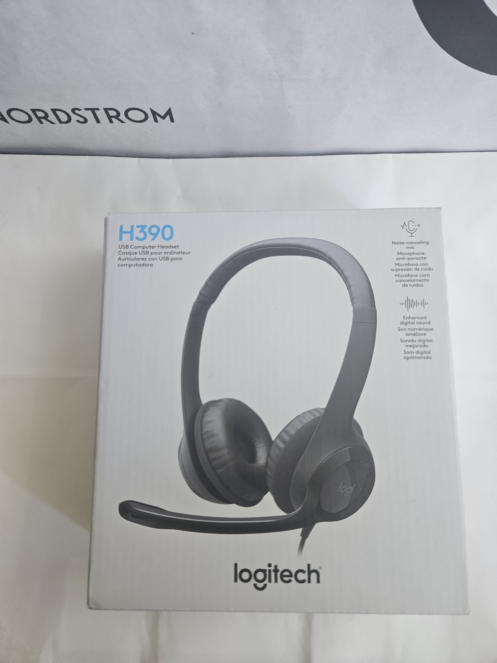 Logitech H390 Over-Ear USB Headset - Black